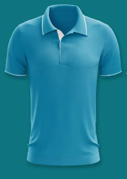 Cotton Polo with Tipping — front