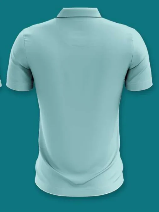 Polyester Polo Zipper — back
