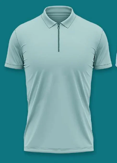 Polyester Polo Zipper — front