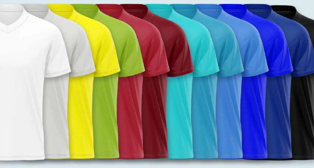 Polyester V-Neck colour range