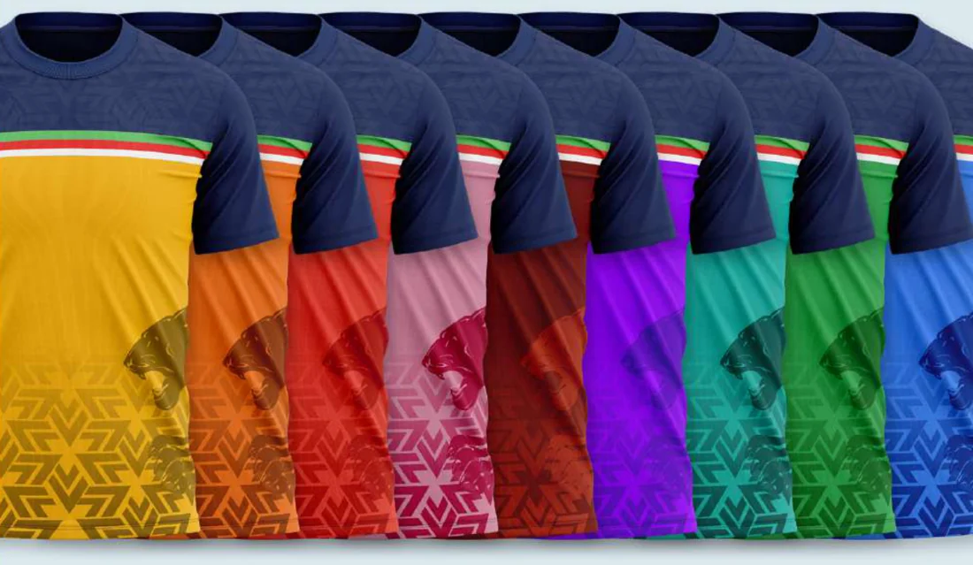 Round Neck Sublimation colour range