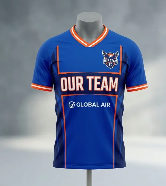 Football jersey, front and back, with player name and number — front